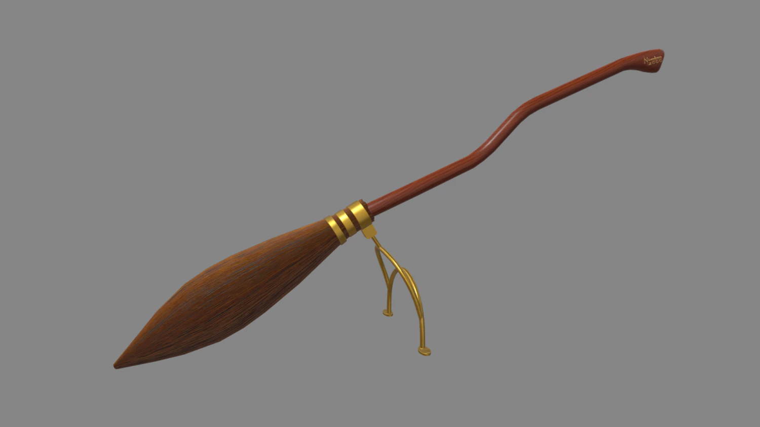 Nimbus 2000 Harry Potter 3D Model .c4d .max .obj .3ds .fbx .stl .blend 