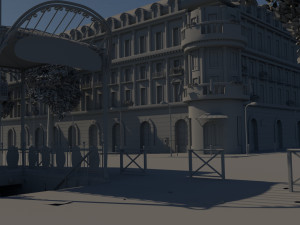 Paris Town Metro Station Model 3D