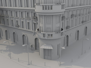 Paris Town Metro Station Model 3D
