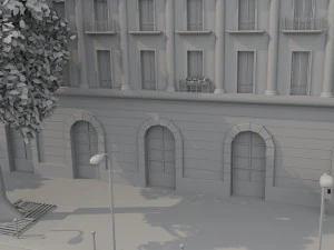 Paris Town Metro Station 3D Model