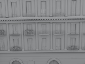 Paris Town Metro Station Model 3D