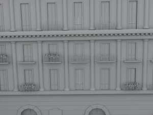 Paris Town Metro Station 3D Model