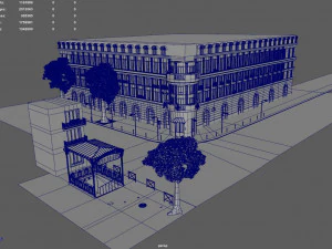 Paris Town Metro Station 3D Model
