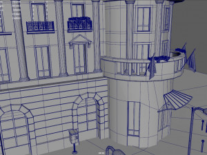 Paris Town Metro Station Model 3D