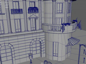 Paris Town Metro Station 3D Model