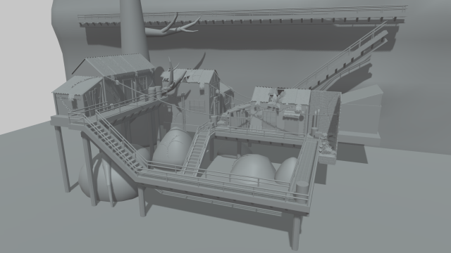 Port Cartoon 3D Модель .c4d .max .obj .3ds .fbx .stl .blend 