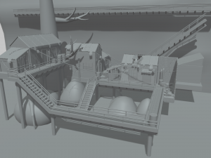 Port Cartoon Modèle 3D