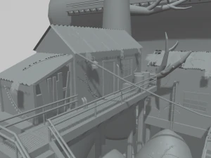 Port Cartoon 3D Model