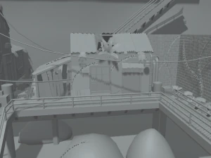 Port Cartoon 3D Model