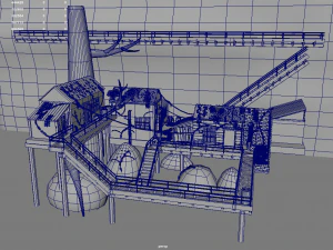 Port Cartoon 3D Model