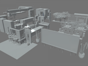 Asian Restaurant Model 3D