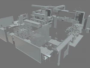 Asian Restaurant 3D Model