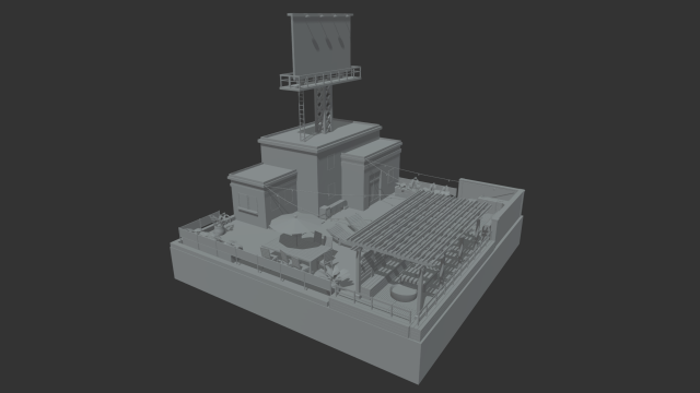 Roof Top Terrace Model 3D .c4d .max .obj .3ds .fbx .stl .blend 