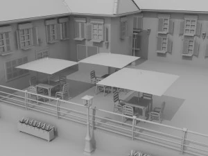 Village Town 3D Model