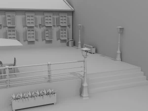 Village Town 3D Model