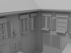 Village Town 3D Model
