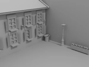 Village Town 3D Model