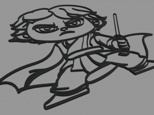 Anakin Skywalker Wall Silhouette 01 Modelo de Impressão 3D
