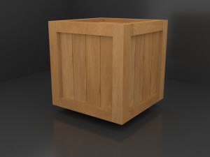 Low Poly Boxes wooden box Modello 3D