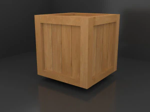 Low Poly Boxes wooden box 3D Model