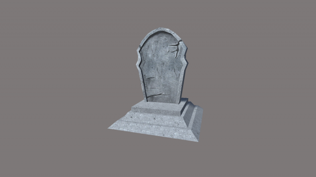 Gravestone 3D Model .c4d .max .obj .3ds .fbx .stl .blend 