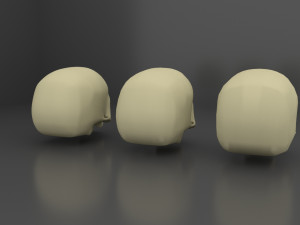 Skull 3 LODs 3D 모델