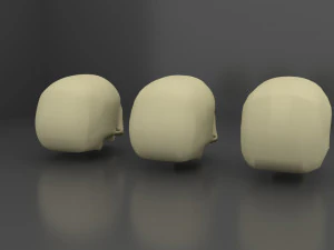 Skull 3 LODs 3D Model