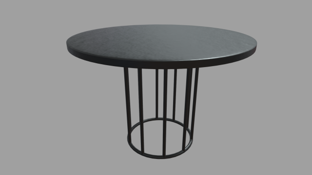 Black Coffee Table 3D Модель .c4d .max .obj .3ds .fbx .stl .blend 