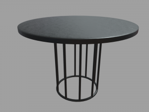 Black Coffee Table 3D Model