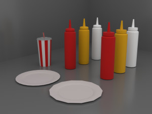 Fast Food Pack 01 Burger Modèle 3D