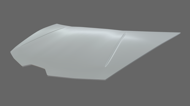 Car Bonnet 02 3D Model .c4d .max .obj .3ds .fbx .stl .blend 