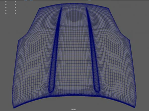 Car Bonnet 04 3D Model