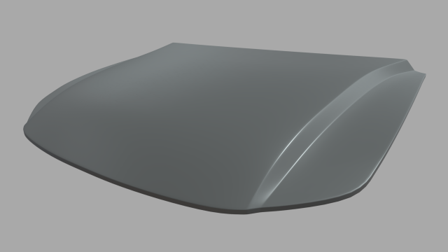 Car Bonnet 08 3D Model .c4d .max .obj .3ds .fbx .stl .blend 
