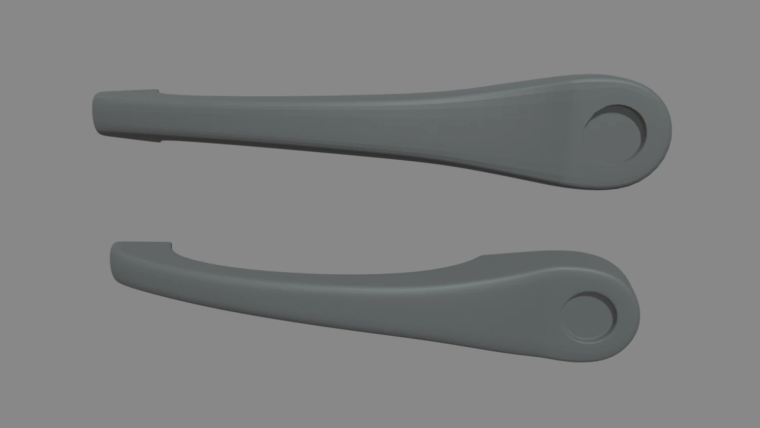 Car Door Handle 02 3D Model .c4d .max .obj .3ds .fbx .stl .blend 