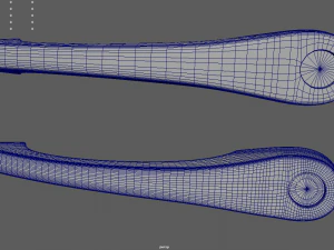 Car Door Handle 02 3D Model