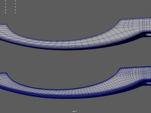 Car Door Handle 02 3D Model