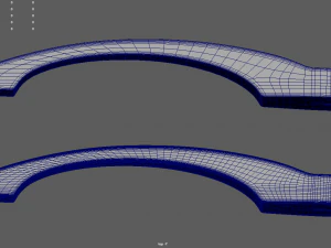 Car Door Handle 02 3D Model