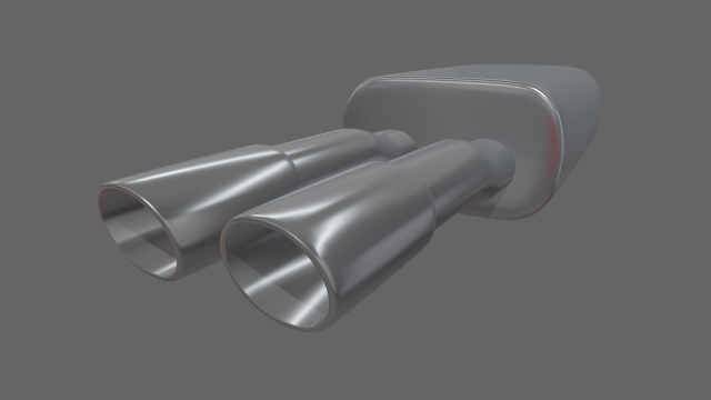 Car Exhaust Pipe 3D Model .c4d .max .obj .3ds .fbx .stl .blend 