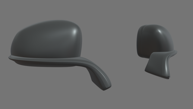 Car Mirror 09 3D Model .c4d .max .obj .3ds .fbx .stl .blend 