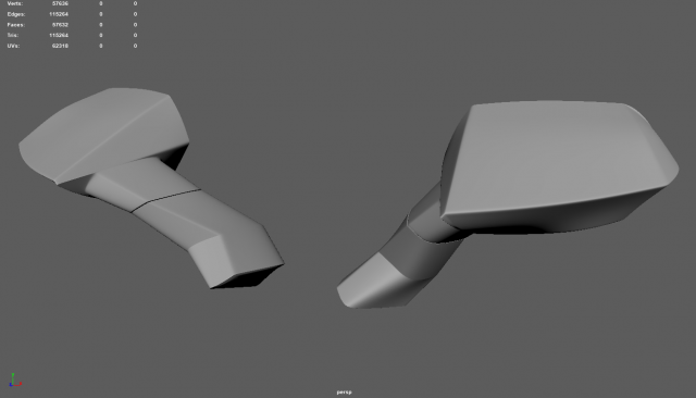 Car Mirror 01 3D Model .c4d .max .obj .3ds .fbx .stl .blend 