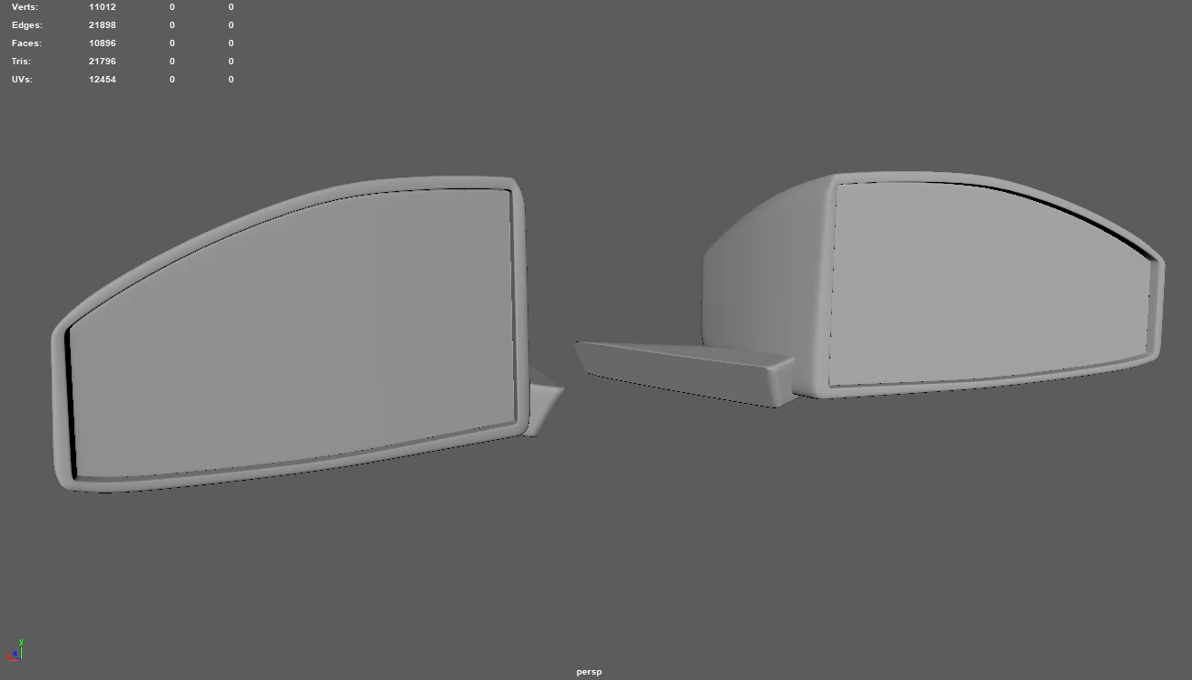 Car Mirror 05 3D Model .c4d .max .obj .3ds .fbx .stl .blend 