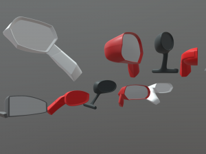 Car Side View Mirrors 3D Model