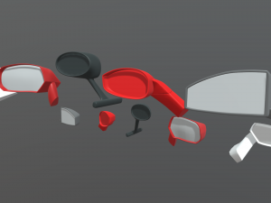 Car Side View Mirrors 3D Model