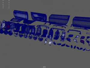 Paket Suku Cadang Mobil Model 3D