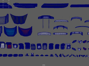 Paket Suku Cadang Mobil Model 3D