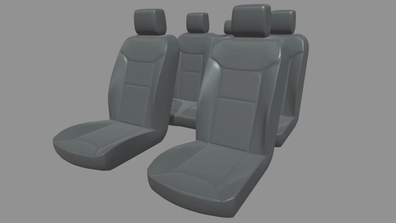 Car Seat 014 3D Model .c4d .max .obj .3ds .fbx .stl .blend 