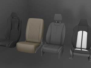 Car Seat Pack 3D Model