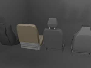 Car Seat Pack 3D Model