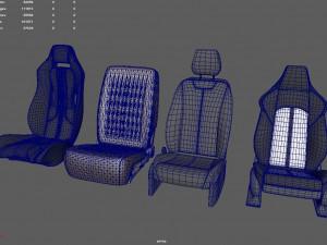 Car Seat Pack 3D Model