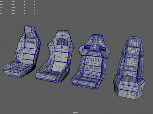 Car Seat Pack 02 Modèle 3D
